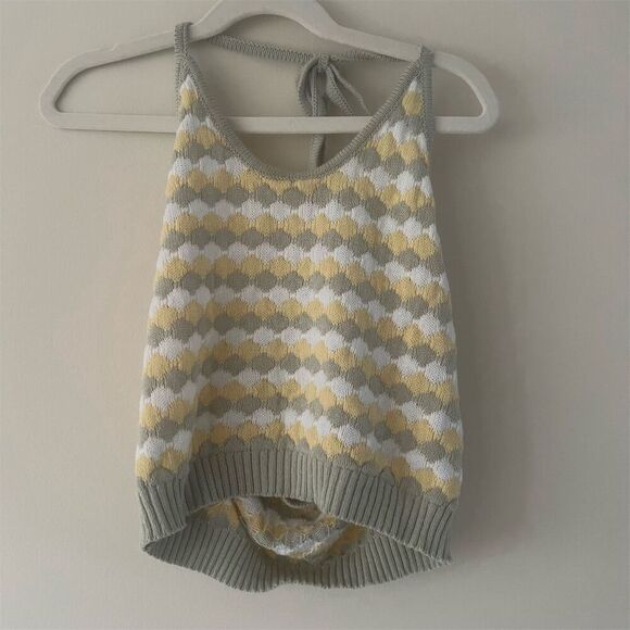 Altar'd State Women's Argyle Halter Crop-top Multicolor Size S Summer Ca… - Picture 1 of 4